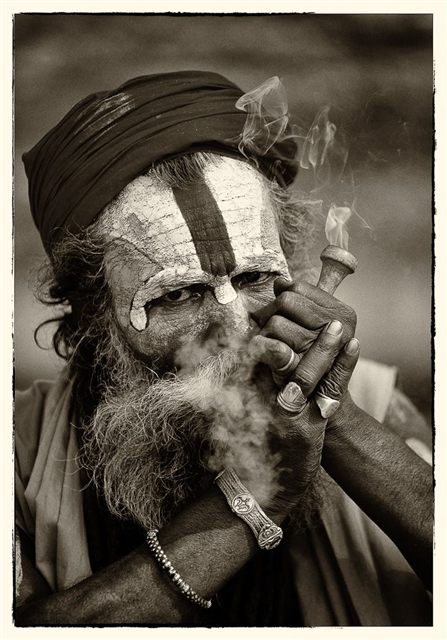 Weed smoking Sadhu